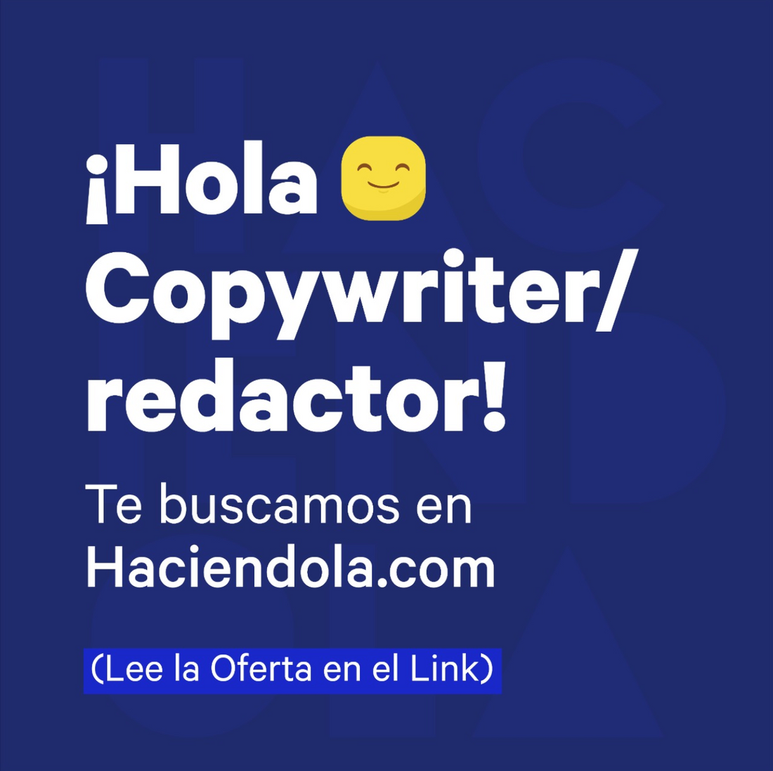 Se Busca Copywriter/Redactor