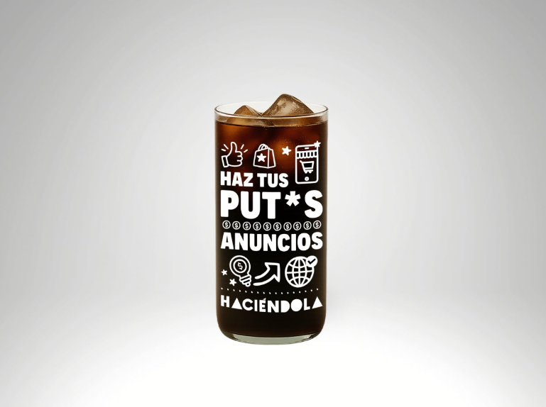 Vaso Haciendola "Haz Tus Put*s Anuncios"